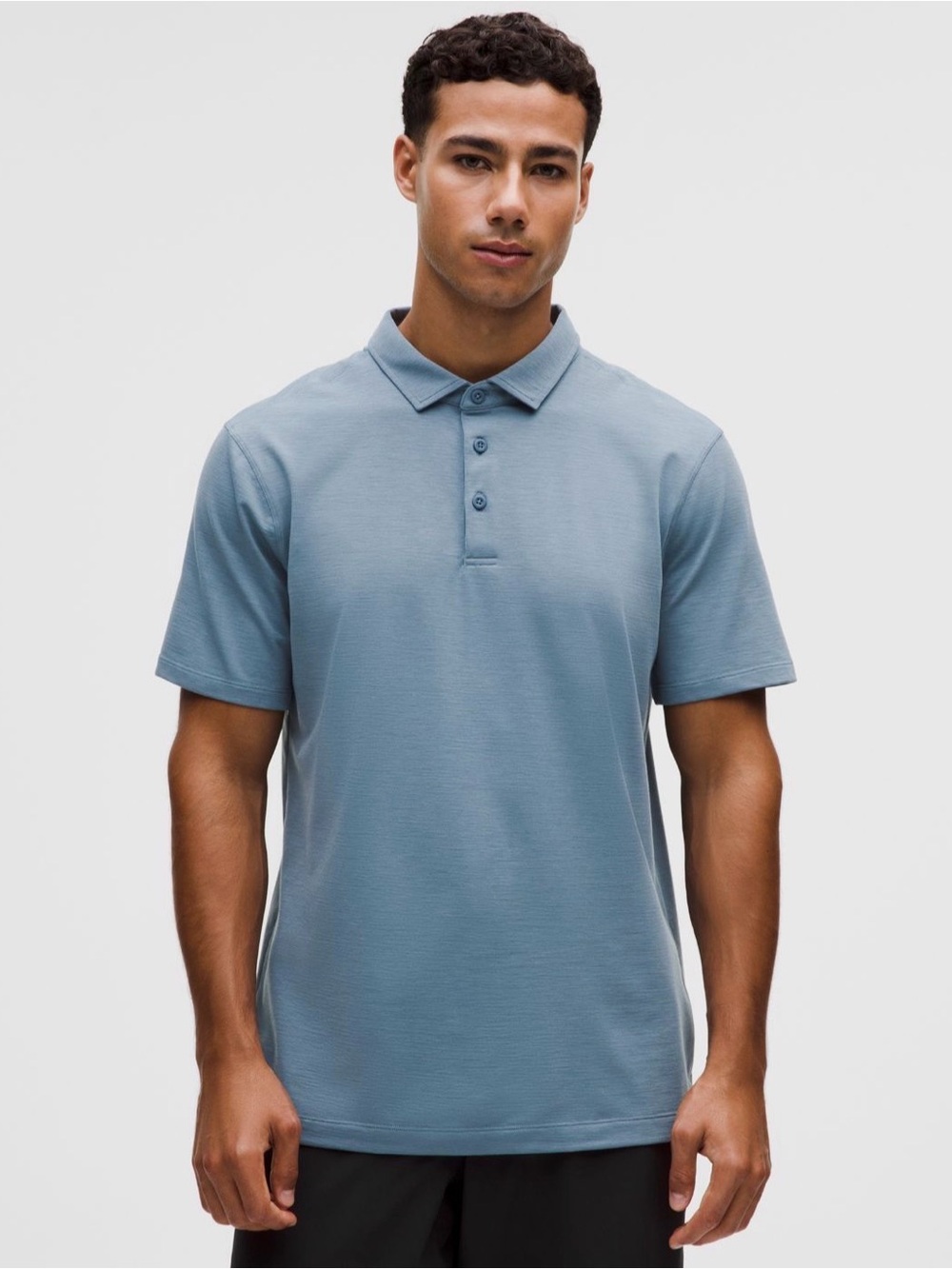 Lululemon Evolution Short-Sleeve Polo Shirt blue MEASUREMENTS